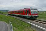 Zusätzliche Züge zur Landesgartenschau in Überlingen (|) - Zwischen Kluftern und Fischbach befindet sich 628 902 / 629 002 am 26.05.2021 als RE 22787 auf der Fahrt von Überlingen Therme nach Friedrichshafen Stadt