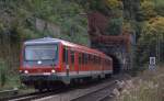 628 304-8, von Heidelberg Hbf nach Eppingen, bei der Einfahrt in Heidelberg-Karlstor.