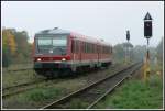 628 466 erreicht als Regionalbahn von Bingen nach Mannheim gerade den Bahnhof von Monsheim an der KBS 662.