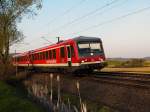 Noch fahren sie, die 628er, zwischen Heilbronn und Crailsheim auf der KBS 783, hier gesehen am 23.04.2010