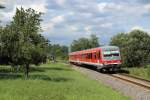928 562 als Regionalbahn nach Sigmaringen in Aulendorf am 31.07.2012