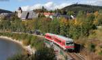 628 555-5 als RB 26953 (Titisee-Seebrugg) in Schluchsee 28.9.12