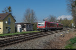 DB 928 542 als RB 22856 aus Aulendorf durchfährt am 4.