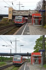 Noch vor einem halben Jahr stand der Reiterbahnhof Duisburg Wedau noch während 628 517 den Pendelzug auf dem RB37 fährt.
