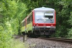 20.5.2016 BR 626 als Ersatzzug (RB 27) zwischen Schönwalde und Schönerlinde in km 54.0 des ehem.