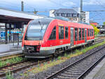DB VT 640 013 auf der RB 23  Lahn-Eifel-Bahn  nach Mayen Ost in Limburg (Lahn), 18.05.2026.