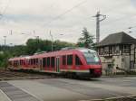 Am 22.07.2011 verlt RB92 bestehend aus 640 006 und 640 012 den Bahnhof Finnentrop in Richtung Olpe.