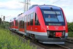 Auf der RB43 Dortmund-Dorsten verkehren jetzt Triebwagen der BR640 (Alstom Coradia LINT 27), im Bild 640 028 in Herne-Unser-Fritz. Nächster Halt ist Gelsenkirchen-Zoo. 04.07.2016