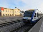 Harz Elbe Express am 18.01.2015 nach Magdeburg HBF in Oschersleben an der Strecke Halberstadt-Magdeburg