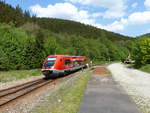 DB 641 019 als RB 29883 aus Rottenbach, am 12.05.2018 bei der Einfahrt in Katzhütte.