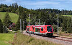 641 018 und 641 010 als Lt 70680 (Basel Bad Rbf - Waldshut) bei St.Georgen 6.9.25