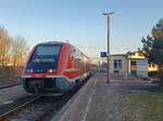 DB 641 021 als RB 16278 von Leinefelde nach Erfurt Hbf, am 25.02.2026 in Gispersleben.