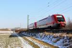 641 029 DB Regio bei Reundorf am 07.02.2015.