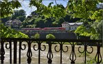 Von Laufenburg AG betrachtet ist ist der Blick auf Laufenburg (Baden) durchaus romantisch. Dort halten gerade 641 003-9  Waldshut-Tiengen  und 641 011-2  Haltingen . Juni 2016.