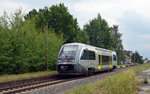 Aus Bad Lausick kommend erreicht 641 034 am 31.07.16 den Haltepunkt Lauterbach-Steinbach. Nur kurzem Halt setzte  Der Geithainer  seine Fahrt nach Leipzig fort.