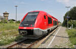 641 001-2 (Alstom Coradia A TER) wurde während seiner kurzen Wendezeit im Bahnhof Querfurt verewigt.