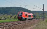 641 032 hat am 28.04.12 den Haltepunkt Rothenstein/Saale verlassen und fährt nun weiter nach Jena Saalbahnhof.