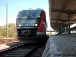 642 690-2 als RB(Elbe-Saale Bahn) von Dessau Hbf nach Aschersleben ber Kthen und Bernburg. Aufgenommen noch kurz vor der Fahrtantritt in Dessauer Hauptbahnhof am Gleis6.