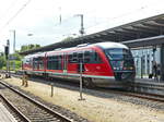 642 648  steht im Hauptbahnhof von Rostock am 31. August 2018 zur Fahrt nach Wismar als RB 11.