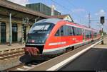 642 025 (Siemens Desiro Classic) der Nordthüringenbahn (DB Regio Südost) als RE 16579 (RE56) nach Erfurt Hbf steht in seinem Startbahnhof Nordhausen auf Gleis 2.