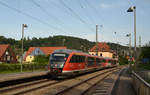 Am Abend des 10.06.19 rollten 642 032 und 642 039 als RE von Litomerice mesto nach Dresden durch den Kurort Rathen. 