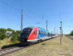 DB 642 037 + 642 033 als RB 10017 von Erfurt Hbf nach Sömmerda, am 29.06.2019 in Stotternheim. Wegen dem Thüringentag in Sömmderda pendelten die Triebwagen aus Sachsen stündlich zwischen Erfurt und Sömmerda. 