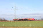 642 170/670 als RE  Hohenloheexpress  Heilbronn-Crailsheim am 28.11.2019 zwischen Eckartshausen und Crailsheim. 