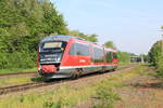 627 733/233 als RE  Hohenloheexpress  Crailsheim-Heilbronn am 26.05.2019 bei der Einfahrt in den Bahnhof Waldenburg.