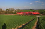 642 207/707  Amorbach als RE  Hohenloheexpress  Heilbronn-Crailsheim am 25.04.2013 hinter Öhringen-Cappel.