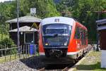 Cranzahl am 02.07.2017 - DB Erzgebirgsbahn 642 917 aus Teschechien kommend.