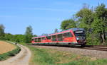 642 229  Bundesgartenschau Heilbronn  +xxx als RE Crailsheim-Heilbronn am 26.04.2020 bei Öhringen-Cappel. 