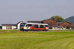 Einen ungewohnter Anblick bietet der REX 5862 von Braunau am Inn nach Freilassing über Salzburg.