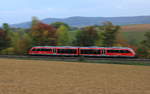 Herbstlicher Mitzieher: 642 222/722 als RE Heilbronn-Hessental am 22.10.2020 bei Öhringen-Cappel. 