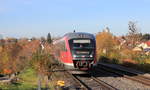 642 676 als RE Heilbronn-Crailsheim am 14.11.2020 bei der Einfahrt in den Hp Neuenstein. 