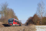 642 725 als RE Crailsheim-Heilbronn am 15.01.2021 bei Öhringen-Cappel. 