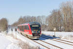 642 689 als RE Heilbronn-Crailsheim am 11.02.2021 zwischen Neuenstein und Waldenburg. 