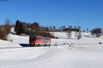 642 011-0 als RB 5476 (Pfronten-Steinach - Kempten(Allgäu)Hbf) bei Wertach 14.2.21