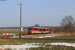 642 018 als RE 16573 (Nordhausen-Erfurt Hbf) bei Hohenebra 24.2.21