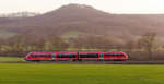 642 175/675 als RB83 Heilbronn-Hessental am 25.02.2021 bei Waldenburg.