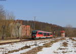 642 018 als RE 16559 (Nordhausen-Erfurt Hbf) in Hohenebra 24.2.21