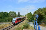 642 031 fährt durch Niederspier in Richtung Nordhausen.