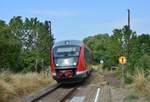 642 192 fährt in Niederspier ein.

Niederspier 09.08.2018