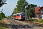 642 031 fährt in Gipsersleben ein.