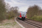 642 173+628 als RE80 Crailsheim-Heilbronn am 11.04.2021 zwischen Neuenstein und Öhringen.