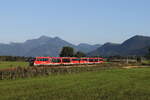 642 058 von der  Erzgebirgsbahn  am 2. September 2021 bei Bernau am Chiemsee.