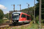 Desiro 642 679 fhrt als RB nach Leipzig am 24.08.07 aus Rowein aus.