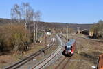 DB 642 523 als RE 16579 (Nordhausen-Erfurt Hbf) am 03.03.2021 in Hohenebra Bahnhof