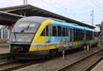 Der im Mecklenburg-Vorpommern Design gestaltete 642 540 stand als RB 12 von Rostock Hbf nach Graal-Müritz im Rostocker Hbf.23.03.2024