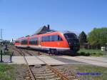 642 043-4 verlsst am 01.05.2007 als RB 27684 nach Heidenau den Bahnhof Kurort Altenberg (Erzgeb.).