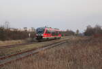 DB 642 013 als RE 16580 von Erfurt Hbf nach Nordhausen, am 09.03.2026 in Gispersleben.